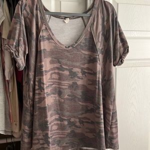 Camo print T-shirt